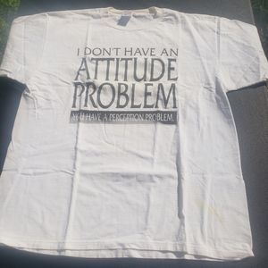 Vintage 90s Mens Comic T-shirt XL (Attitude)